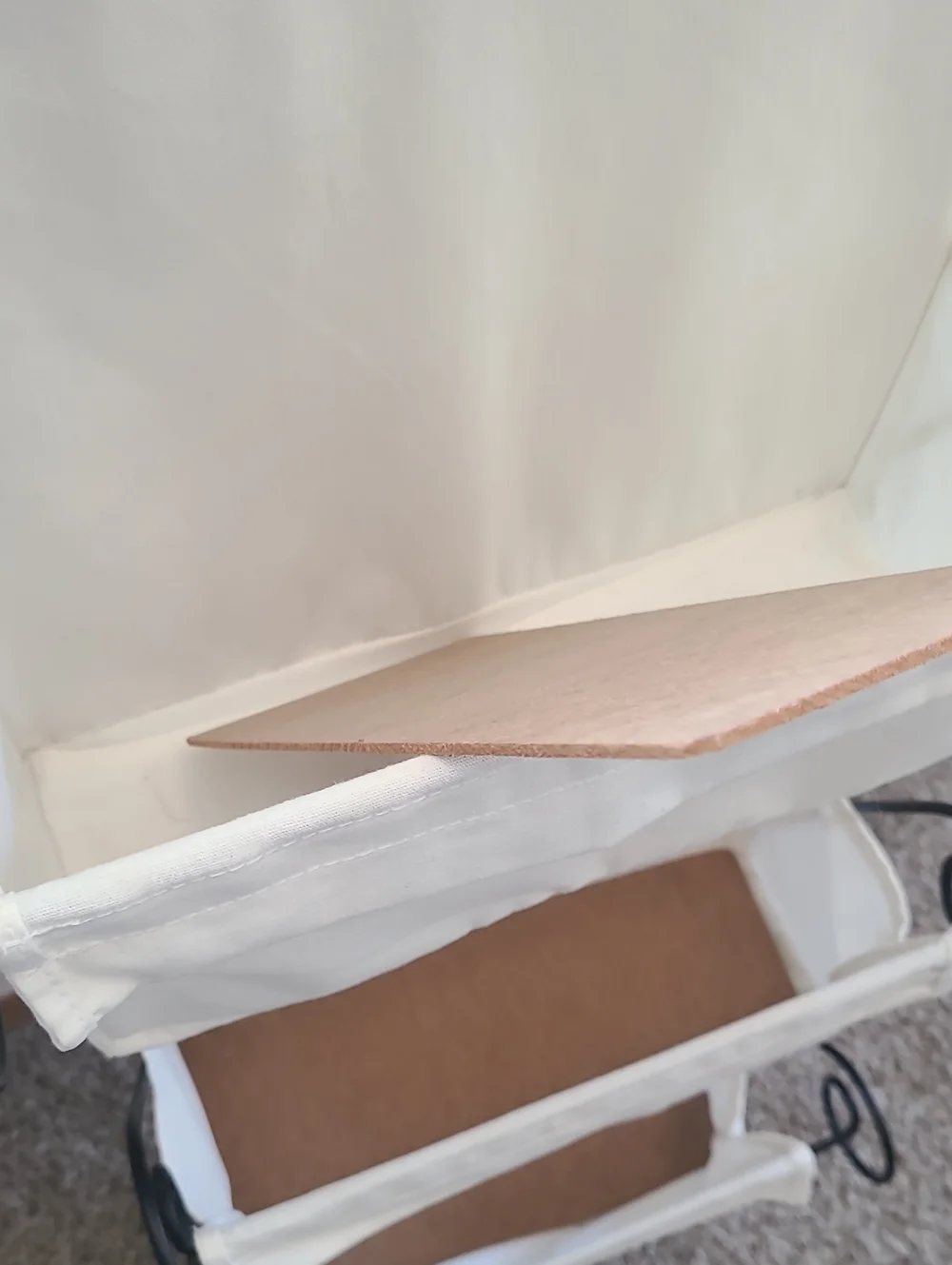 Vintage IKEA Canvas Hanging Storage Organizer in White